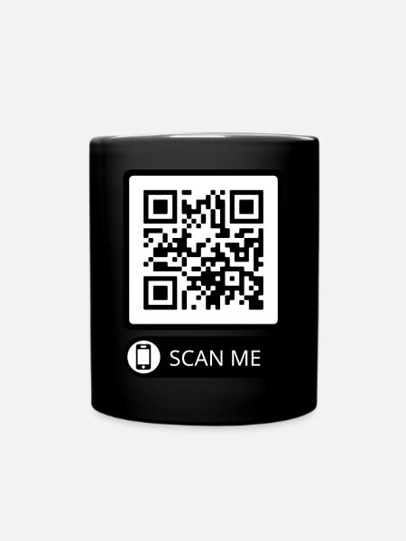 SCAN ME - Tasse einfarbig - Schwarz