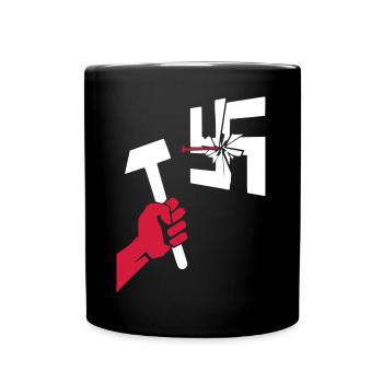 Contre le fascisme Smash - Mug uni - noir - Devant