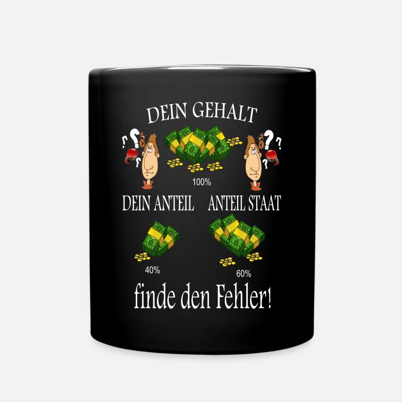 Finde den Fehler ! - Tasse einfarbig - Schwarz