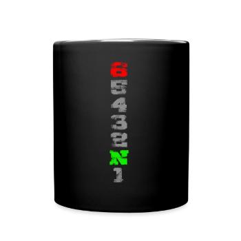 1N23456 used look - Full Colour Mug - black - Front