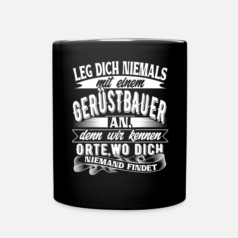 Gerüstbauer - Tasse einfarbig - Schwarz