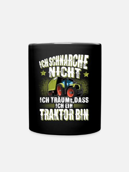 Landwirt Traktor Spruch - Tasse einfarbig - Schwarz