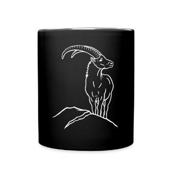 Steinbock - Tasse einfarbig - Schwarz - Vorne