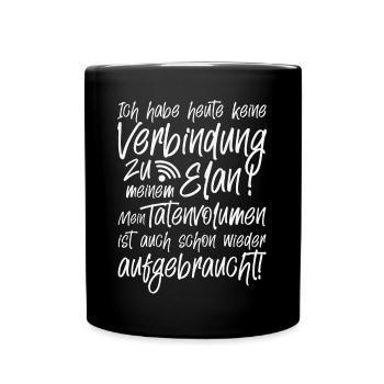 Keine Verbindung zu Elan Tatenvolumen aufgebraucht - Tasse einfarbig - Schwarz - Vorne