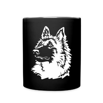 Tervuren Head "Black Edition" - Full Colour Mug - black - Front