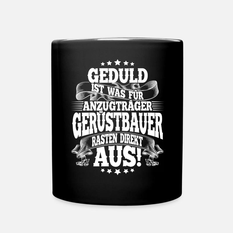 Gerüstbauer - Tasse einfarbig - Schwarz