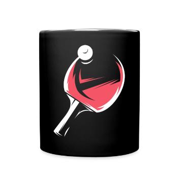 Table Tennis Racket Game Illustration Team - Full Colour Mug - black - Front