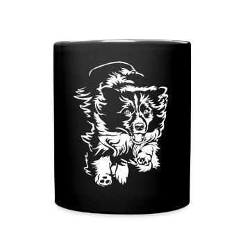Border Collie "Black Edition" - Full Colour Mug - black - Front