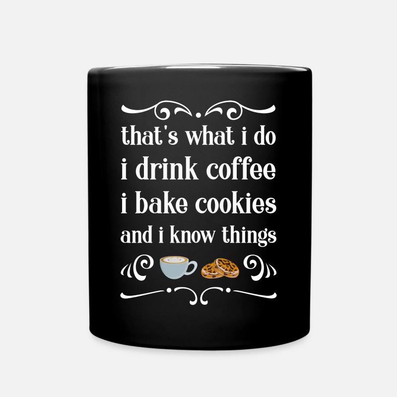 Backen Bäcker Bäckerin - Tasse einfarbig - Schwarz