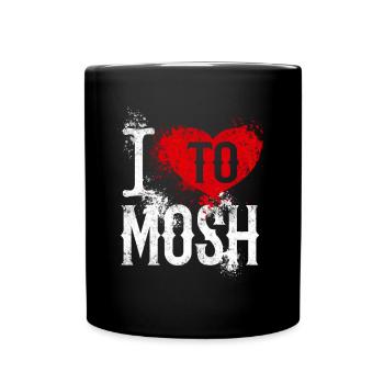 I Love to Mosh - Full Colour Mug - black - Front