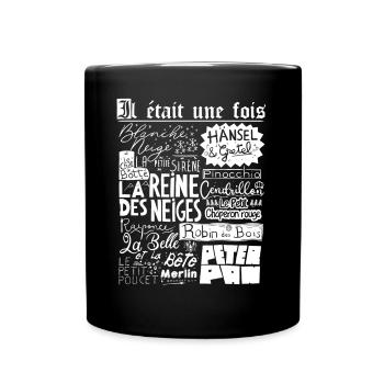 Il était une fois blanc - Mug uni - noir - Devant