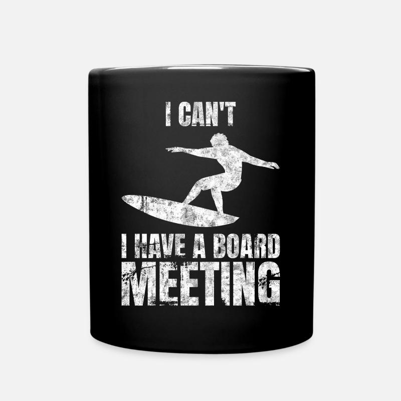 Vorstandssitzung Board Meeting Surfing - Tasse einfarbig - Schwarz