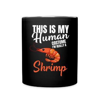Shrimp Shrimp Scampi Crab Gamba Halloween Costume - Full Colour Mug - black - Front