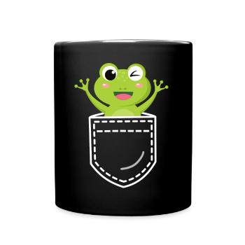 Grenouille grenouille - Mug uni - noir - Devant