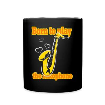 Saxophone music - Full Colour Mug - black - Front