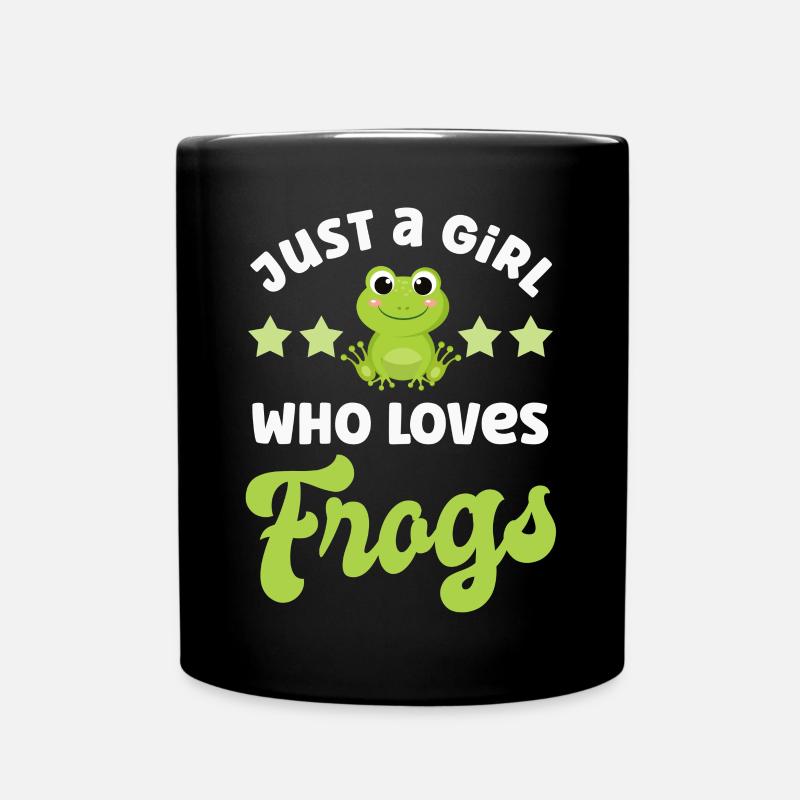 Frog Frogs - Full Colour Mug - black