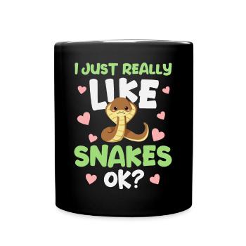 Snake snakes - Full Colour Mug - black - Front