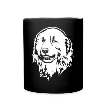 Tête de bouvier pyrénéen « Black Edition » - Mug uni - noir - Devant