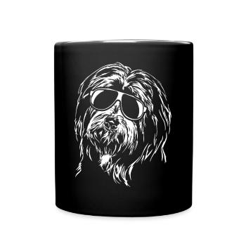 BEARDED COLLIE cool lunettes de soleil chiens Wilsigns - Mug uni - noir - Devant