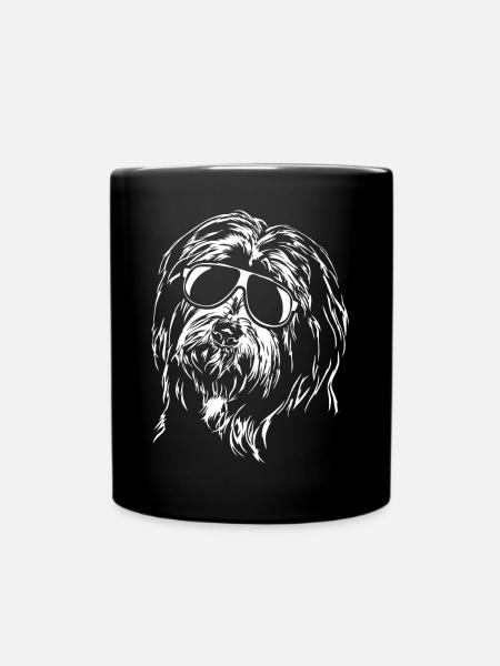 BEARDED COLLIE cool lunettes de soleil chiens Wilsigns - Mug uni - noir
