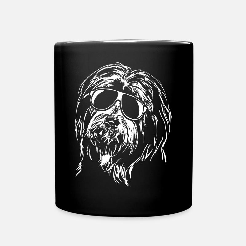 BEARDED COLLIE cool lunettes de soleil chiens Wilsigns - Mug uni - noir