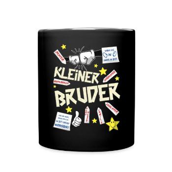 kleiner Bruder - Tasse einfarbig - Schwarz - Vorne