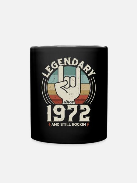 Anniversaire Né en 1972 Légendaire depuis 1972 - Mug uni - noir