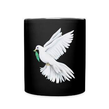 Peace Dove Peace Symbol - Sonja Ariel - Full Colour Mug - black - Front