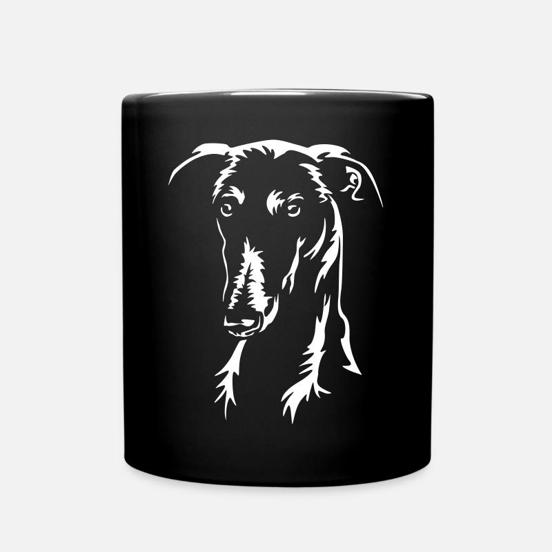 Galgo Kopf "Black Edition" - Tasse einfarbig - Schwarz