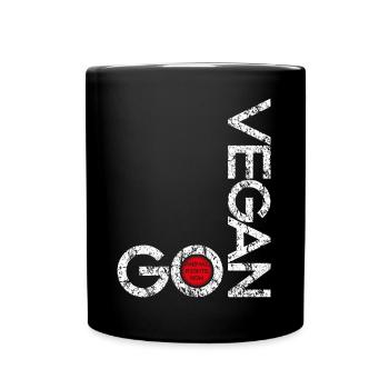 GO VEGAN ANIMAL RIGHTS NOW - Full Colour Mug - black - Front