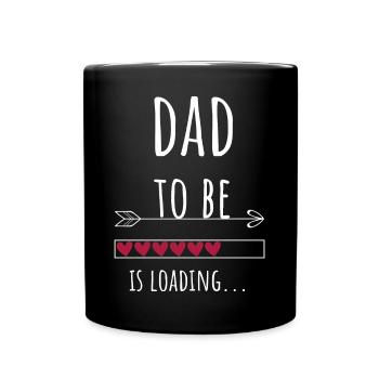 Papa sera Papa Père Cadeau d’annonce - Mug uni - noir - Devant