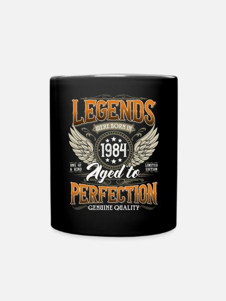 Né en 1984 Legends Vintage Anniversaire - Mug uni - noir