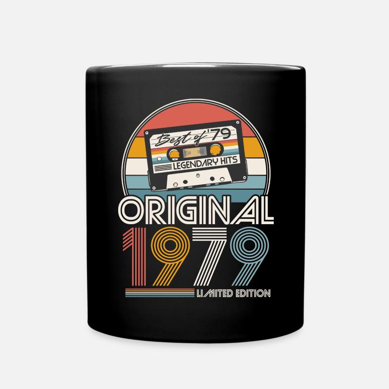 1979 Vintage Anniversaire Rétro Cadeau - Mug uni - noir