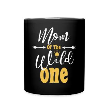 Maman De La Sauvage Un drôle 1er anniversaire Première chose - Mug uni - noir - Devant