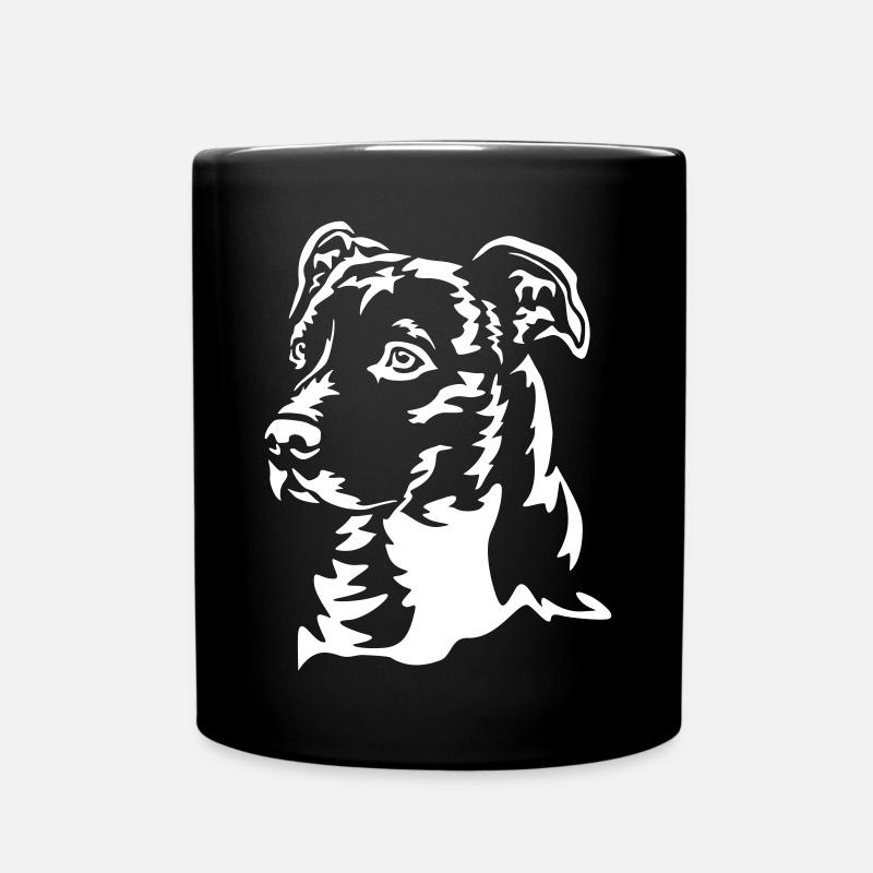 American Staffordshire Terrier Kopf"Black Edition" - Tasse einfarbig - Schwarz