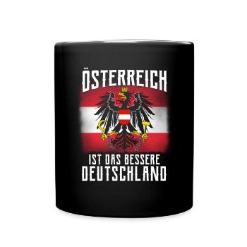 Österreich Tshirt - Tasse einfarbig - Schwarz - Vorne