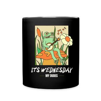 It is Wednesday my dudes! Meme Frosch - Tasse einfarbig - Schwarz - Vorne