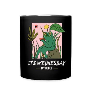It is Wednesday my dudes! Meme Frosch - Tasse einfarbig - Schwarz - Vorne