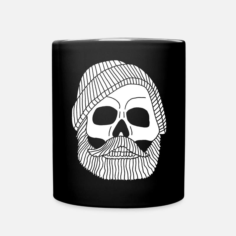 Crâne de marin pêcheur blanc - Mug uni - noir