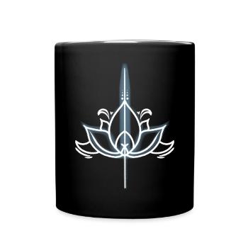 Lotus Minimalist - Full Colour Mug - black - Front