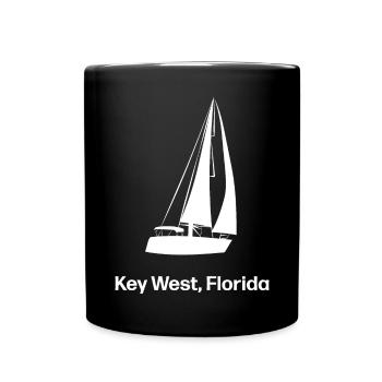 Segelboot Key West Florida - Tasse einfarbig - Schwarz - Vorne