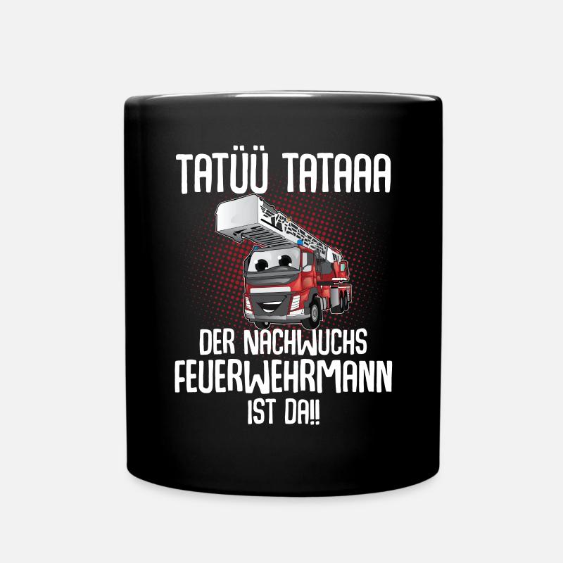Feuerwehr Kinder Nachwuchs Feuerwehrmann - Tasse einfarbig - Schwarz