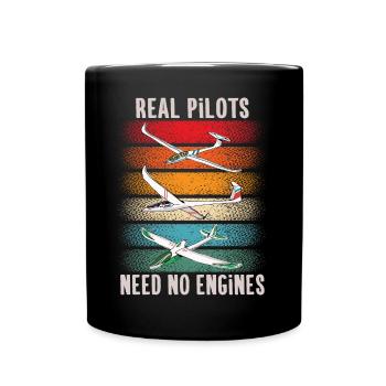Vintage Sailplane Pilot Gliding Gift Pour Planeurs - Mug uni - noir - Devant