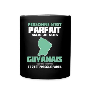 Humour Guyane citation Guyanais - Mug uni - noir - Devant