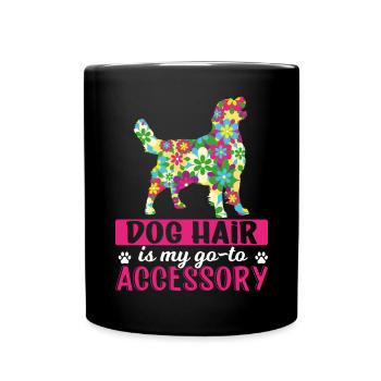 Golden Retriever Hundehaar Ist Mein Accessoire - Tasse einfarbig - Schwarz - Vorne