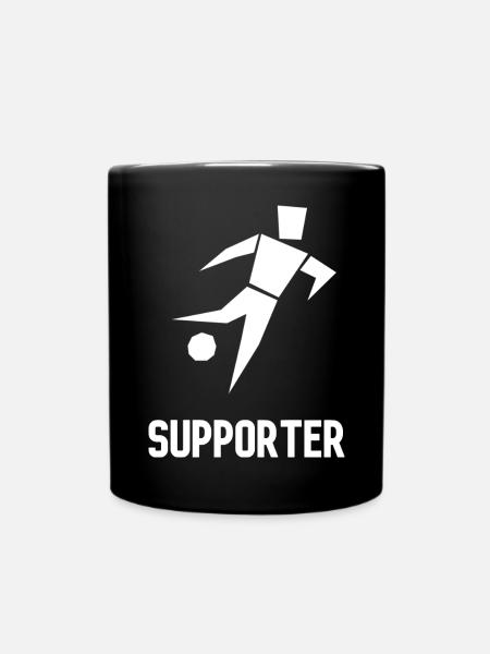 Illustration de supporter sportif minimaliste - Mug uni - noir