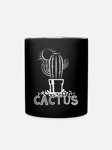 cactus Kakteen Katktus Symbol Sonne Wüste icon - Tasse einfarbig - Schwarz