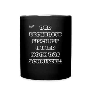 Leckerste Fisch - Tasse einfarbig - Schwarz - Vorne