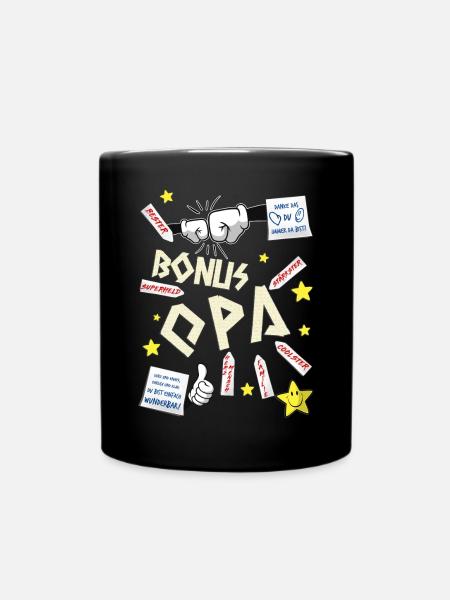 Bonusopa - Tasse einfarbig - Schwarz