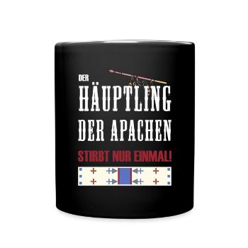 Der Häuptling der Apachen (Winnetou) - Tasse einfarbig - Schwarz - Vorne